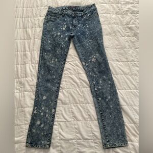 Vintage O.S.C Acid Wash Skinny Jeans Distressed 80s 90s Style size 13